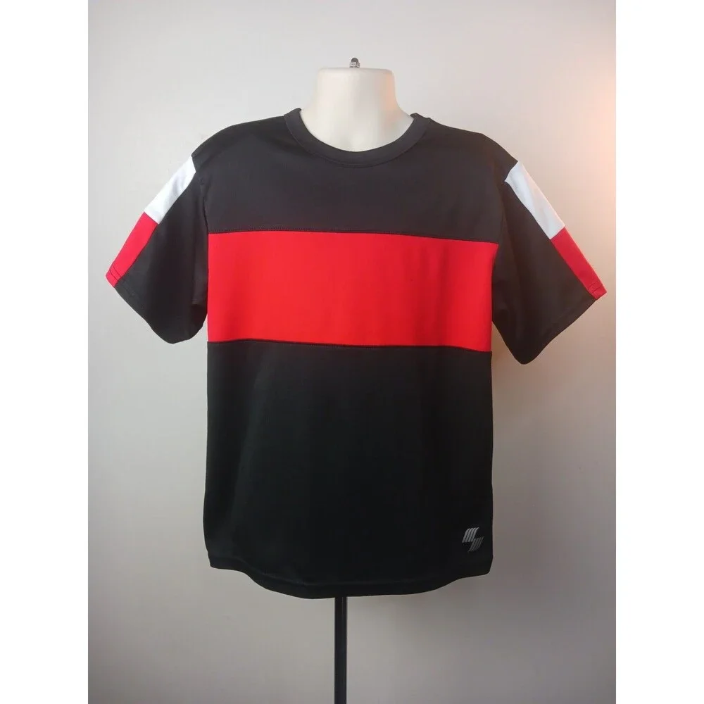 Place Sport Boys Red/Blk Youth Short Sleeve Tee Size S